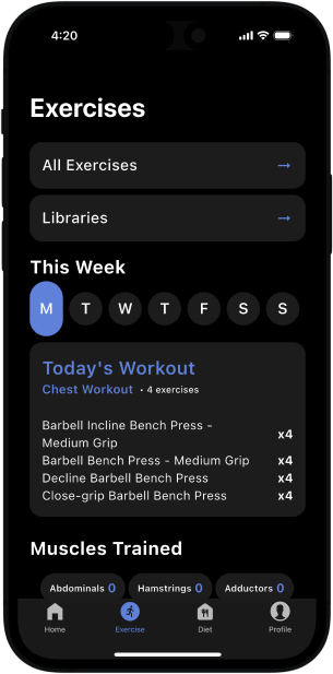 Workouts Page